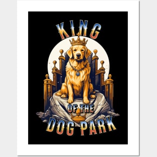 Cute Labrador Retriever King of the Dog Park graphic for dog lover dog mom dog dad Funny Dog Posters and Art